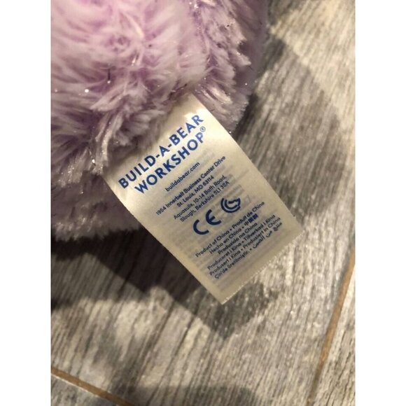 Build a Bear Frozen Anna Stuffed Plush Animal Purple Sparkle Disney Teddy 17" - Picture 4 of 5